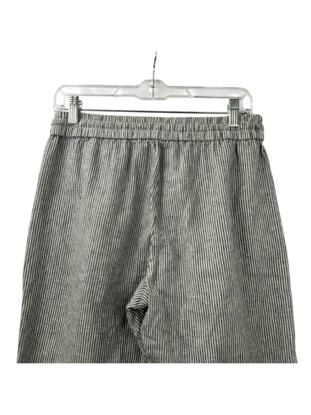J.Crew Factory Pants Womens Size 4 Gray/White Striped Linen Blend Drawstring NWT - Picture 13 of 16